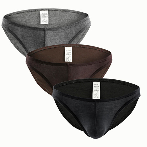 Men's Modal briefs U-convex low-waist sexy breathable tight narrow-edge men's shorts headband trendy men's underwear