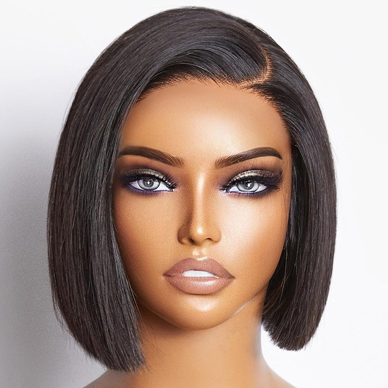 5X5 Dd Glueless Wigs Bone Straight Human Hair Wig Export Wig Bleached