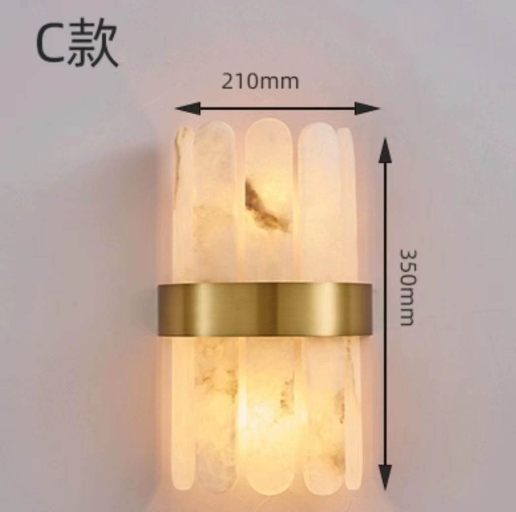 Decoración de la pared moderna lámpara de pared minimalista de cobre nube balcón atmósfera creativa cabezal de cama de piedra lámpara de pared comedor sala de estar lavado