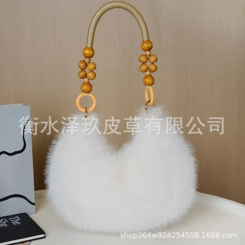 源头厂家批发2025年秋冬新款毛毛手拎包毛绒小包百搭手提斜挎包