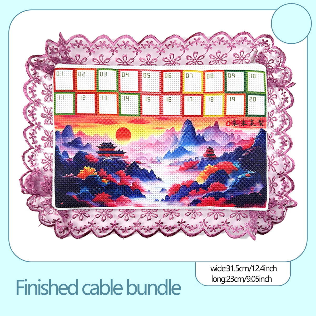 Purple Qi Donglai Red Sun Dongsheng Purple Bindle Line Bag (sin algodón)