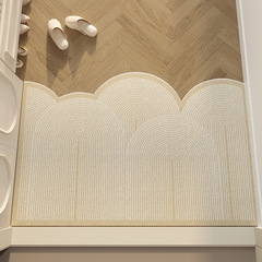 簡約線條入戶門地墊侘寂風絲圈可裁剪門墊進門刮泥蹭土防滑腳墊