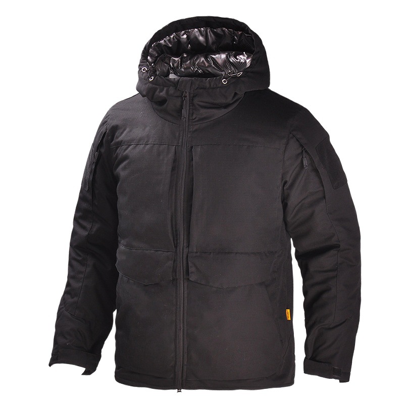 Hanye Outdoor Heat-Reflective Tactical Cotton Jacket for Men and Women, Winter Outdoor Camouflage Warm Windbreaker, Military Fan Battlefield Cotton Coat