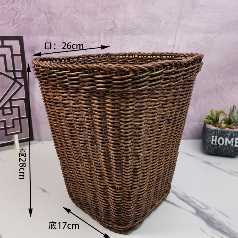 Cesta de lavandería tejida cesta de lavandería Cubo de almacenamiento de juguete Almacenamiento de lavandería de gran capacidad Lou cesta de almacenamiento de lavandería doméstica