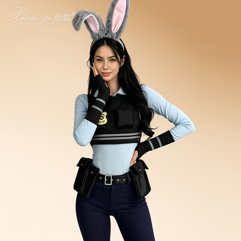 Cross-border Xianyi Foreign Trade Sexy Lingerie Halloween Cosplay Zootopia Judy Rabbit Girl Uniform Set 666 Cross-border Xianyi Foreign Trade Sexy Lingerie Halloween Cosplay Zootopia Judy Rabbit Girl Uniform Set 666