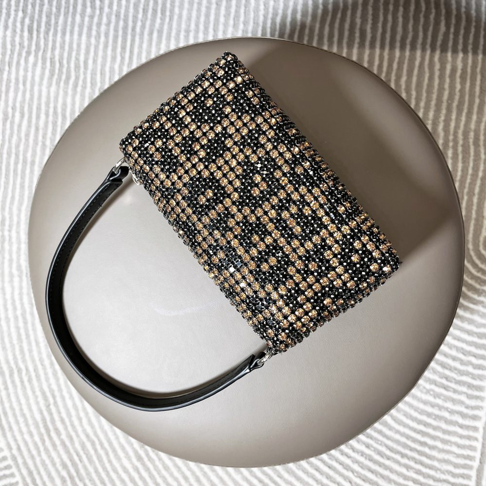 Borsa da donna transfrontaliera piena di diamanti borsa a tracolla borsa a tracolla con strass lucidi borsa da donna fatta a mano borsa da donna con diamanti_voghion.com