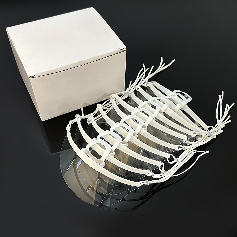 厨房透明防护口罩餐饮防唾沫口水环保口罩防雾可视微笑一次性口罩