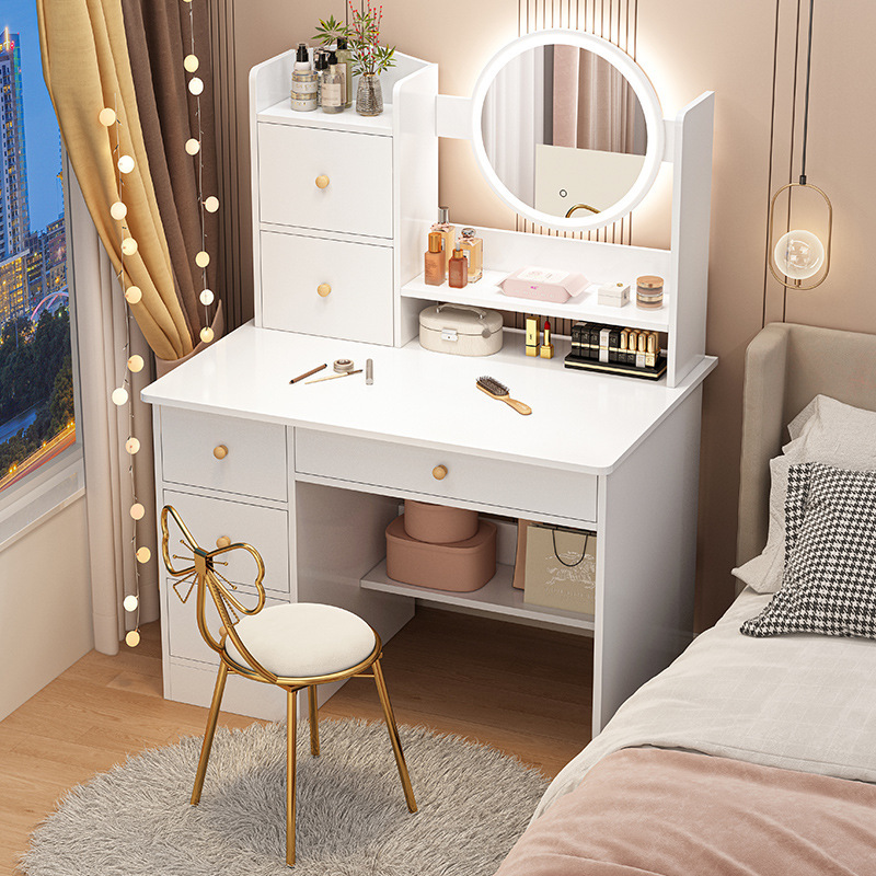 Modern simple dressing table bedroom makeup table storage cabinet integrated small apartment economical multi-functional dressing table
