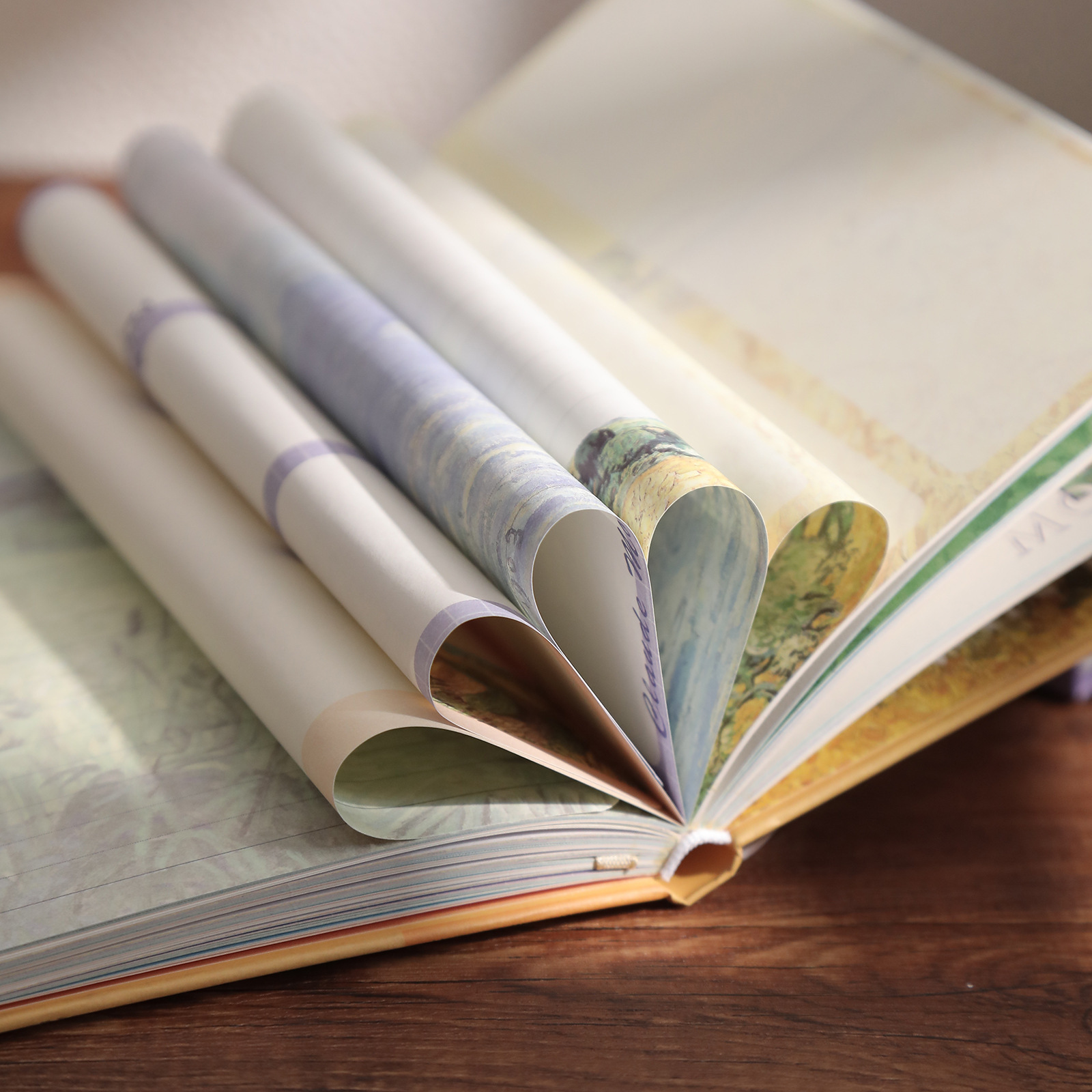 文芸手描き油絵ノートビジネス礼箱セットレトロPU磁気ボタン本手帳中学生お土産