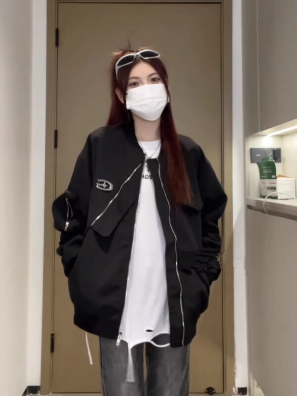 American Retro Early Autumn Baseball Suit Coat Women's Spring and Autumn 2024 New Korean Style Small Couple Bomber Jacket