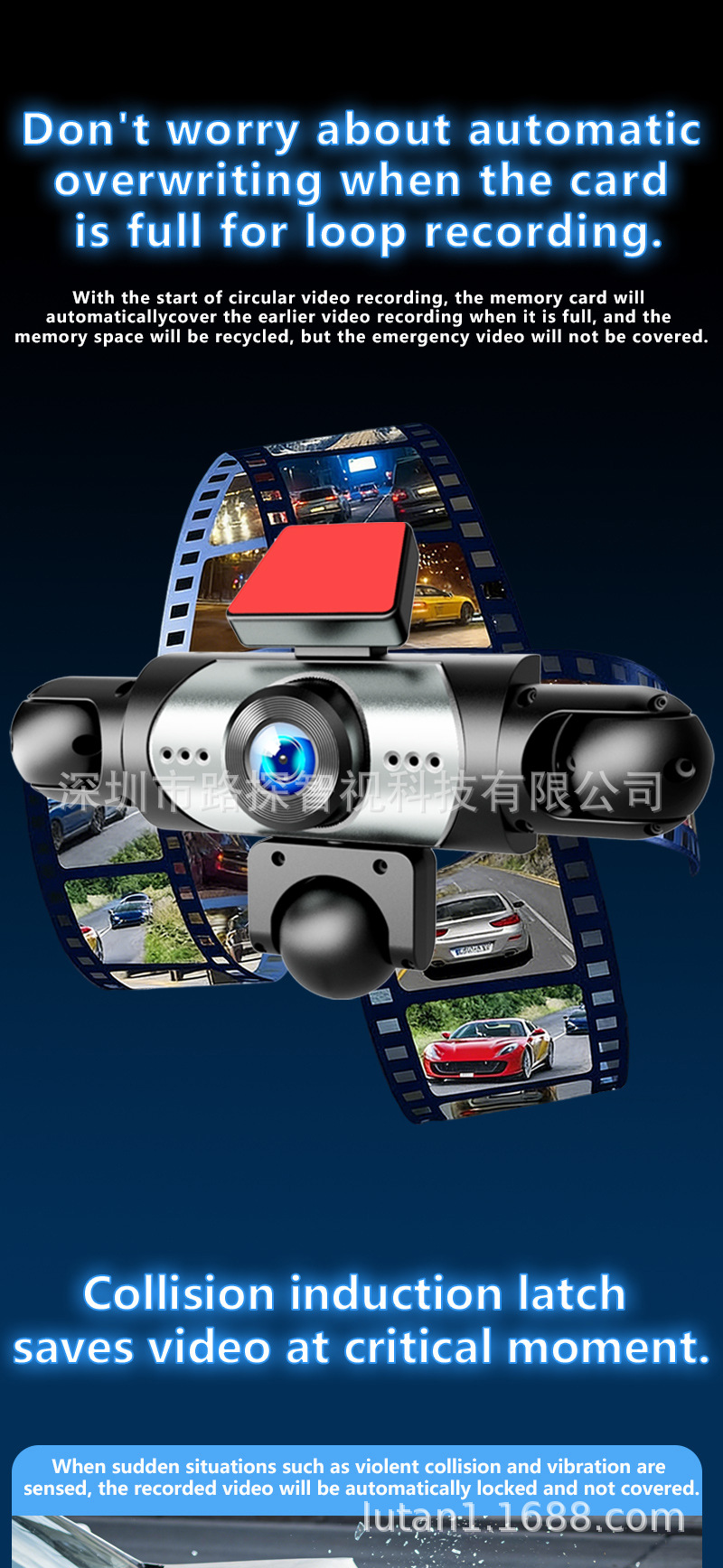Carefully Selected Five-Lens Dash Cam with 360-Degree Panoramic Hd Night Vision, Parking Monitoring, and Reversing Image All-In-One Device