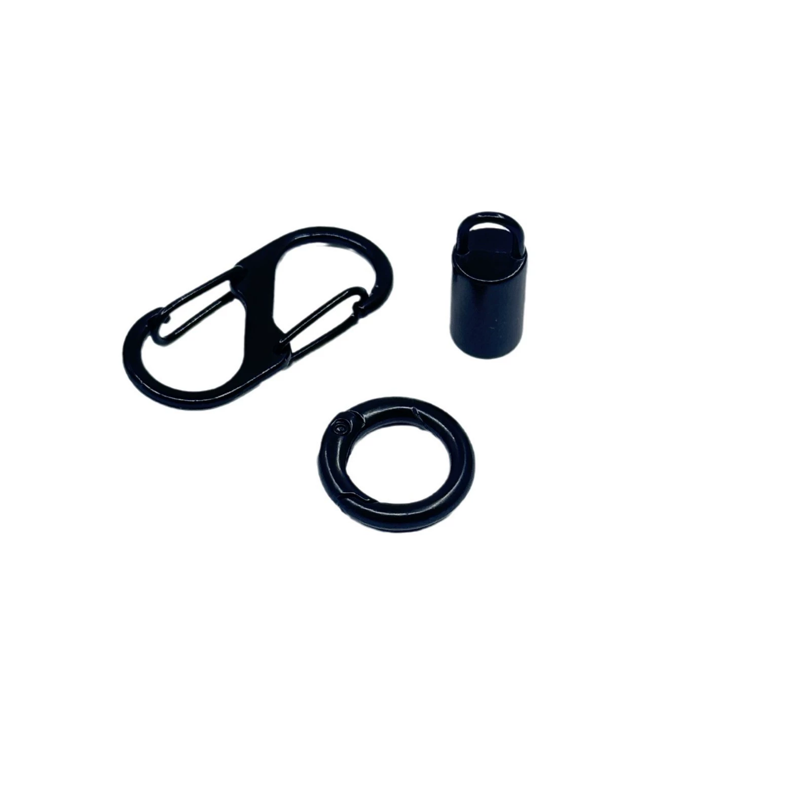 Спотовые мобильные телефоны шнурки фитинги из сплава с покрытием черный металлический колокол пружинное кольцо S-крючок регулировки