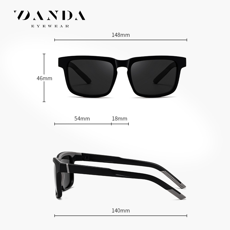 Nuevas gafas de sol polarizadas S12110 Gafas de sol TR de caja cuadrada para hombre de moda Gafas de sol de protección solar de tiro callejero al aire libre