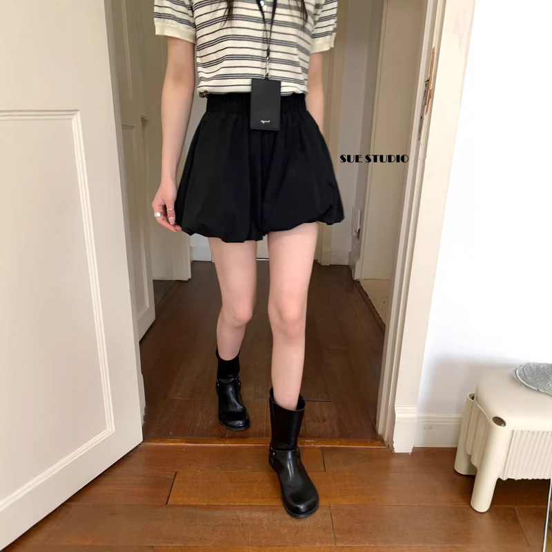 Sue Hot-Selling Spring New Floral Shorts Korean Style A-Line Versatile Slimming Leg-Lengthening Lantern Casual Pants 98089
