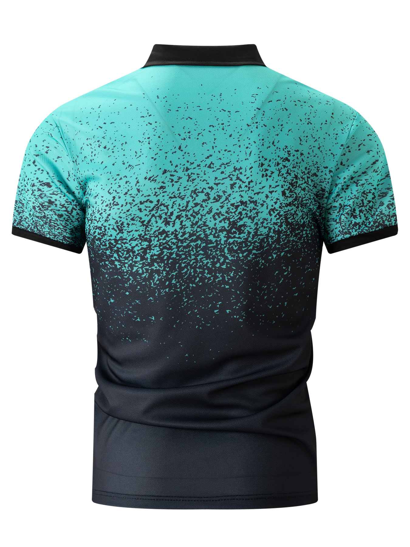 Polo estiva da uomo Ins, maglietta sportiva con stampa sfumata, tie-dye e asciugatura rapida_voghion.com