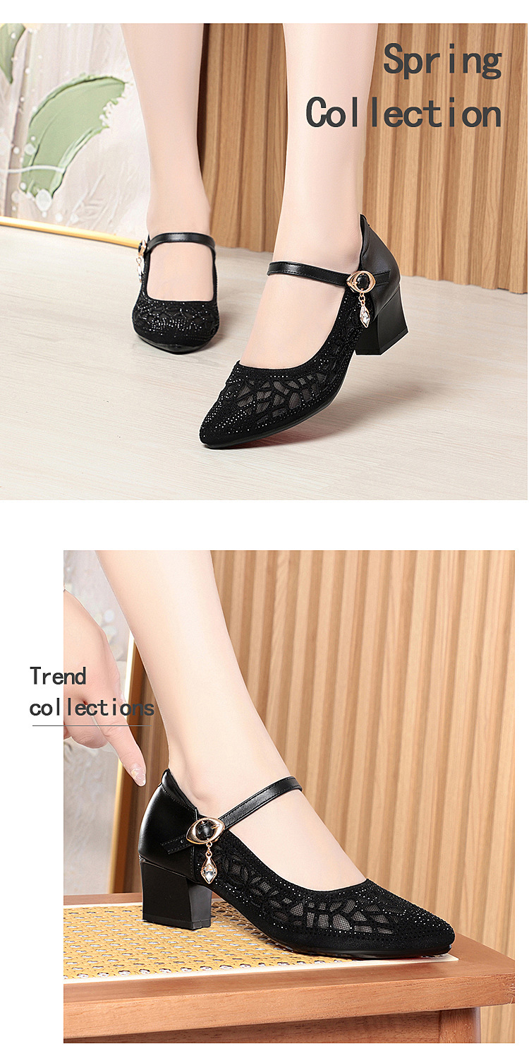 Dép sandal nữ quai chữ V da thật lưới thoáng khí đế mềm chống trượt — Màu be chi tiết 8