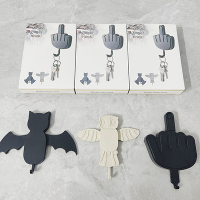 New cross border Middle Finger Key Hanger Kuso Middle finger desktop Hooks Storage Keys hanging