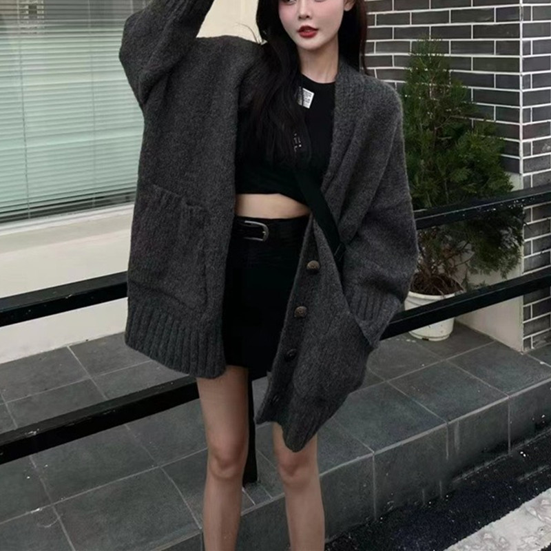 24 invierno Puyuan otoño invierno suave glutinoso jersey de punto suéter para mujeres coreanas nuevo estilo perezoso
