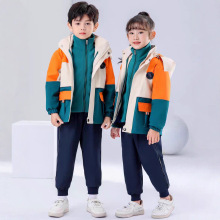 冬季儿童冲锋衣套装 可拆卸内胆 幼儿园园服 可印LOGO