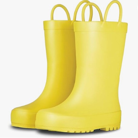 Children's Solid Color Pvc Rain Boots with Handles, Lightweight and Comfortable Waterproof Shoes for Rainy Days. Cross-Border Supply Supports Customization
