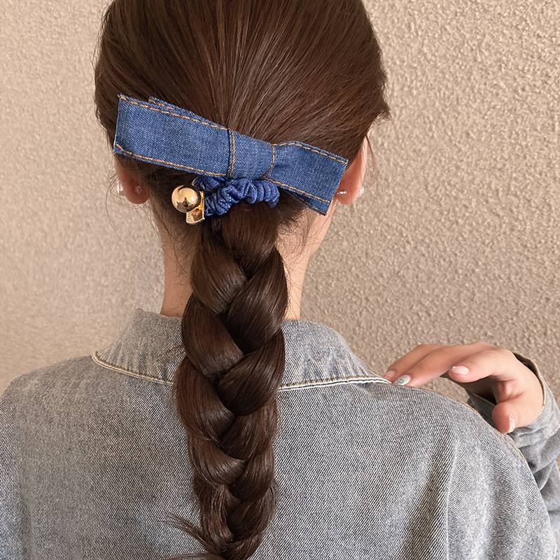 2025 新しいデニムリボンクリップ女性の多用途ハイエンドヘアクリップ後頭部大型サメクリップ帽子|undefined