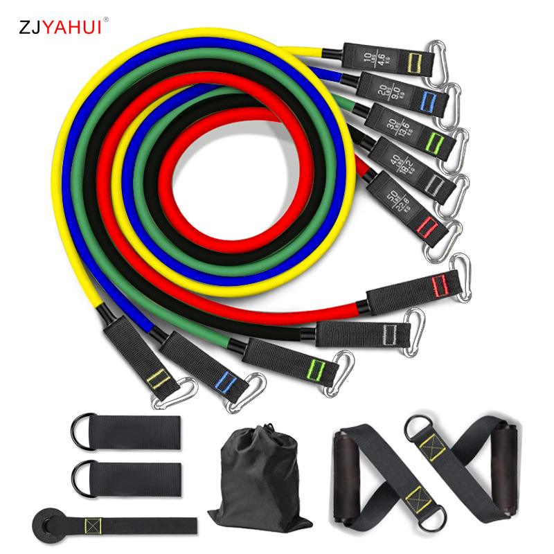 TPE11 set tensión cuerda banda de tensión cuerda elástica látex tensión dispositivo 200 libras 150 libras resistencia traje