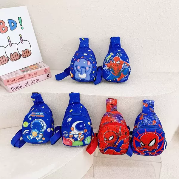 Children's Bag New Cartoon Cute Crossbody Bag Trendy Fashion Versatile Chest Bag Kindergarten Boy Shoulder Bag Coin Purse