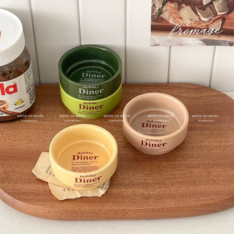 Соусница для макая (керамика) мини, милый английский «diner» дизайн — 4 цвета