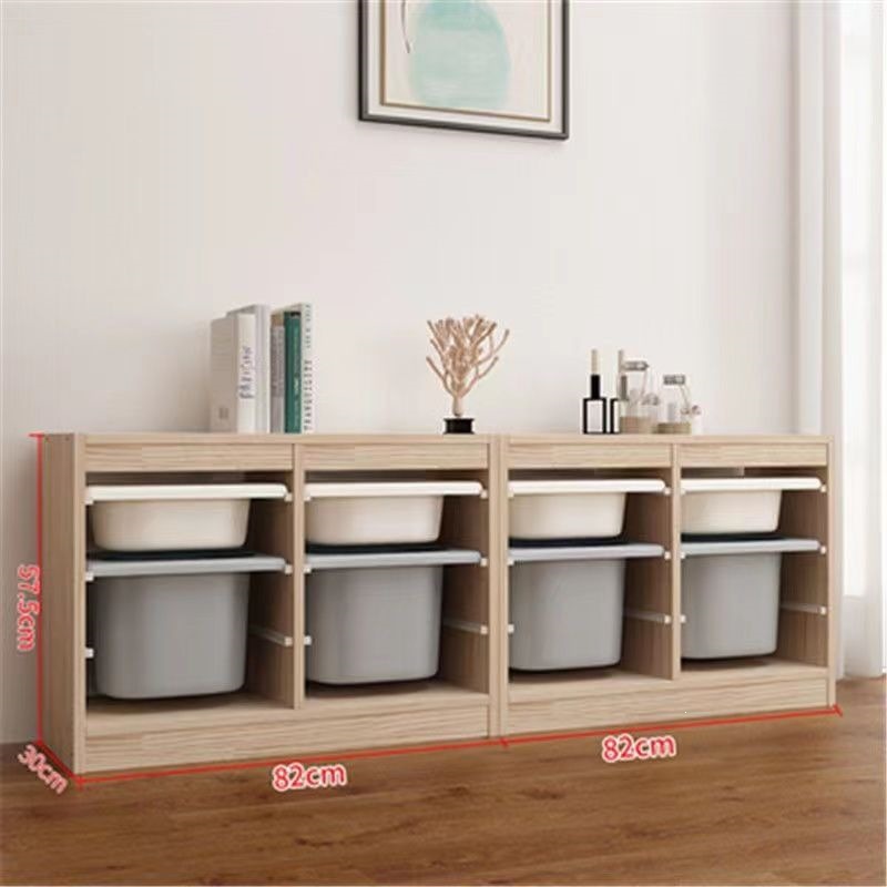 Children's toy storage cabinet, multifunctional combination shelf, drawer-style, extra-large capacity solid wood storage box for kindergarten