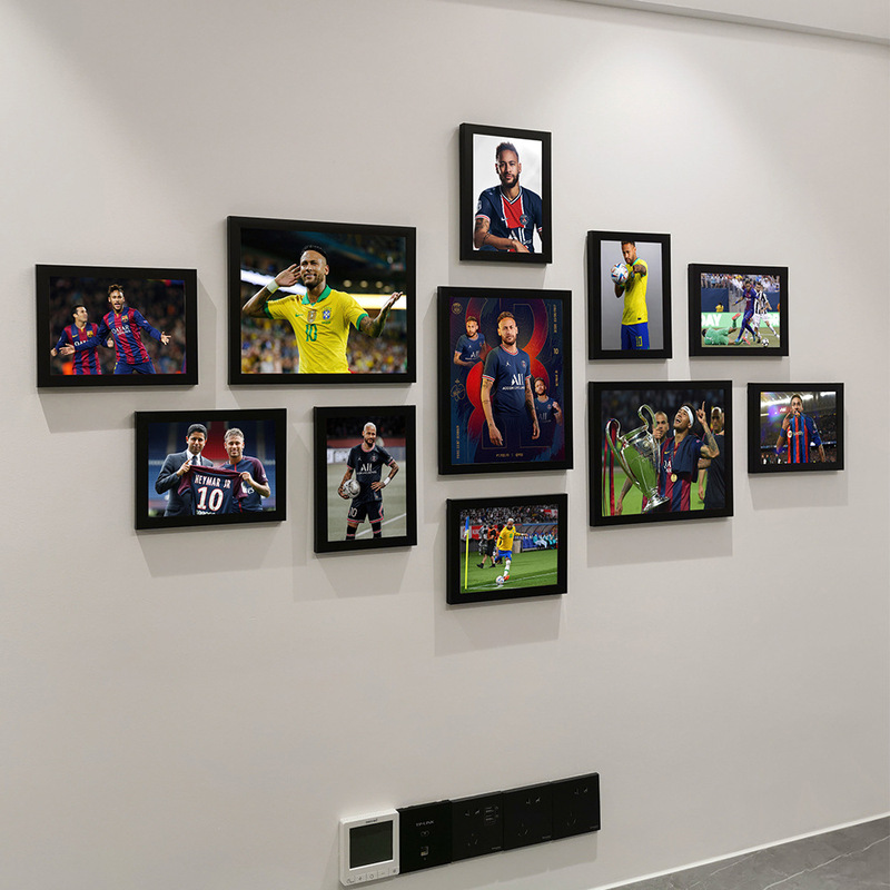 Brazil football Neymar poster sports shop wall photo frame decoration creative living room wall hanging photo wall Brazil football Neymar poster sports shop wall photo frame decoration creative living room wall hanging photo wall