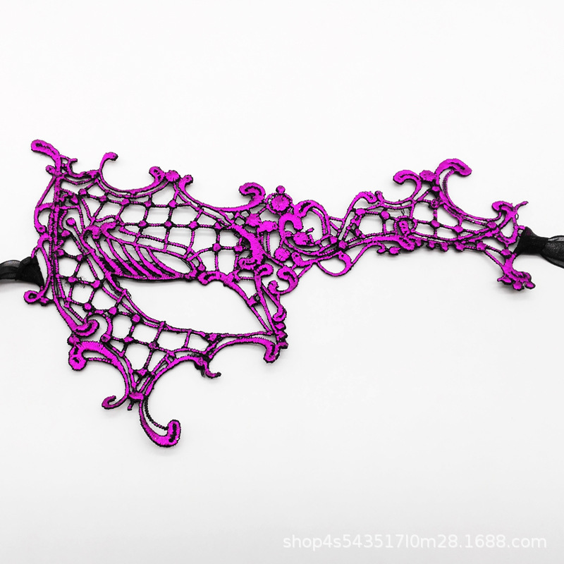 Ventas transfronterizas de encaje sexy de un solo ojo máscara de media cara fiesta máscara de ojos sexy espectáculo de cine y televisión accesorios de vestuario