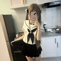 Детский морской костюм JK Uniform Top, милый мягкий комплект из двух предметов в японском стиле с плиссированной юбкой для девочек, летний, бесплатная доставка