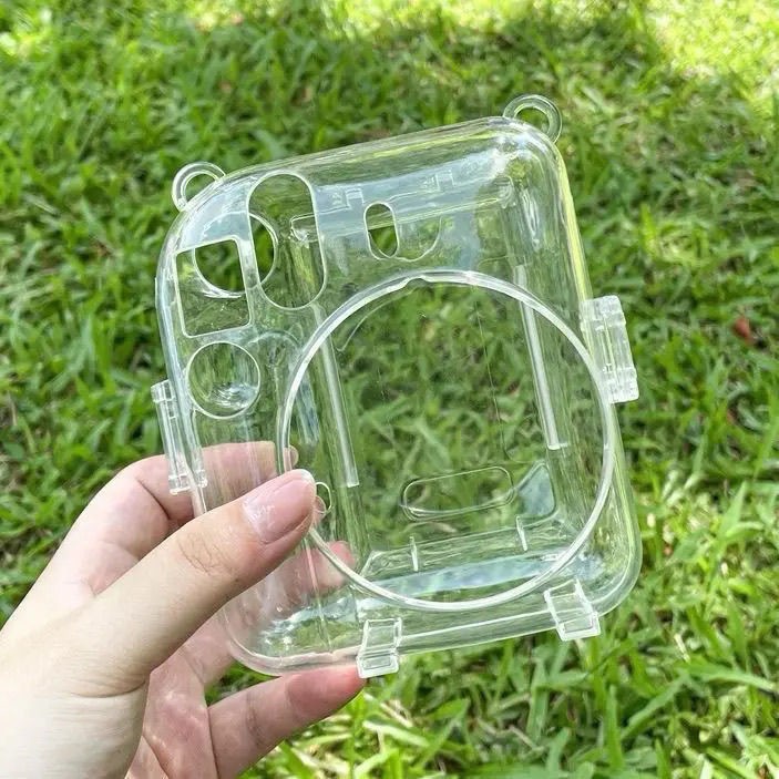 【mini12透明外壳】instax水晶壳拍立得硬壳相机保护壳链条潮