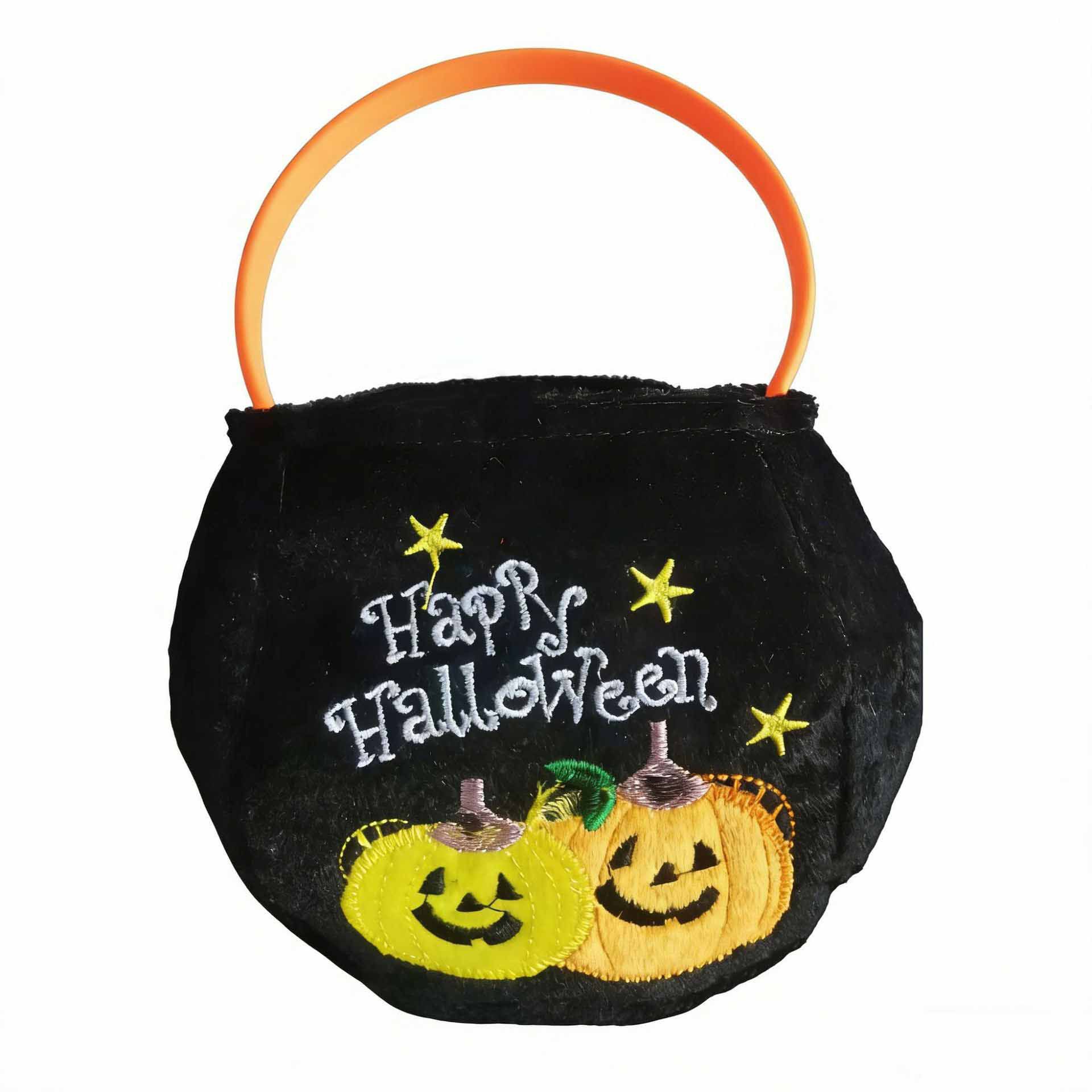 Bolsa de dulces de Halloween portátil bolsas de calabaza tridimensionales para niños regalos props de fiesta de fantasmas brujas transfronterizas props de fiesta de fantasmas