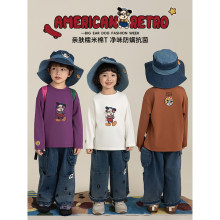 吾里卜一 男童星星狗系列套装春季儿童音乐达人印花T恤宽松牛仔裤