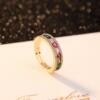 Fashionable cute accessory, one size zirconium, adjustable ring, wholesale