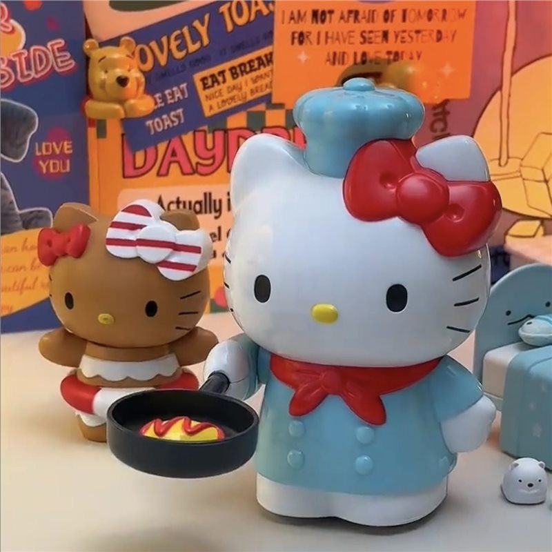 HelloKitty中古厨师凯蒂猫煎蛋玩偶三俪鸥颠锅玩具公仔送礼物情侣|undefined