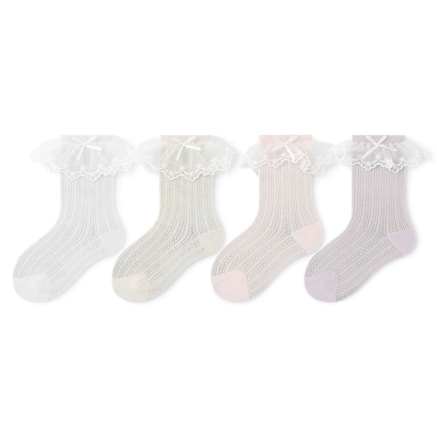 Lace children's summer thin knee socks, lace dress, mid-length, for teenagers