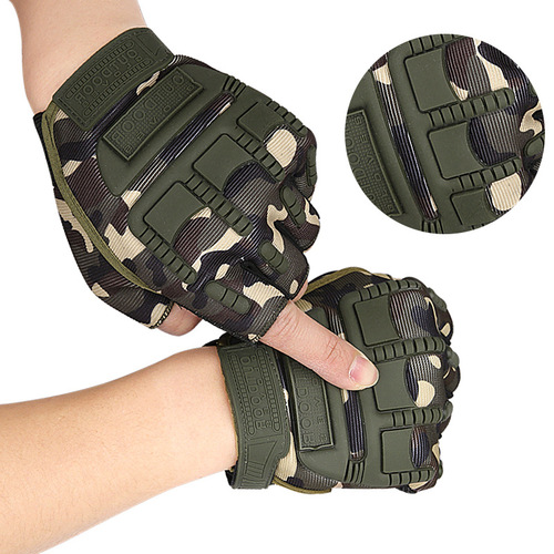 Tactical half-finger gloves for men's freedom soldiers outdoor military fan training non-slip breathable cycling sports half-finger gloves