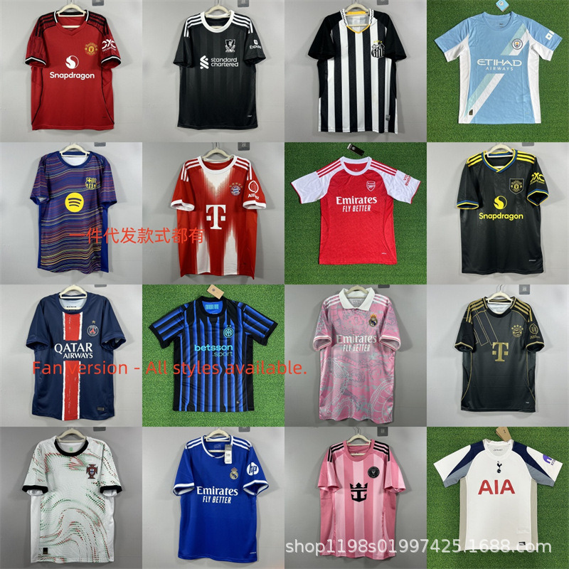 New 2025 National Team 2526 Season Club Fan Edition Jerseys Real Madrid Arsenal Liverpool Portugal