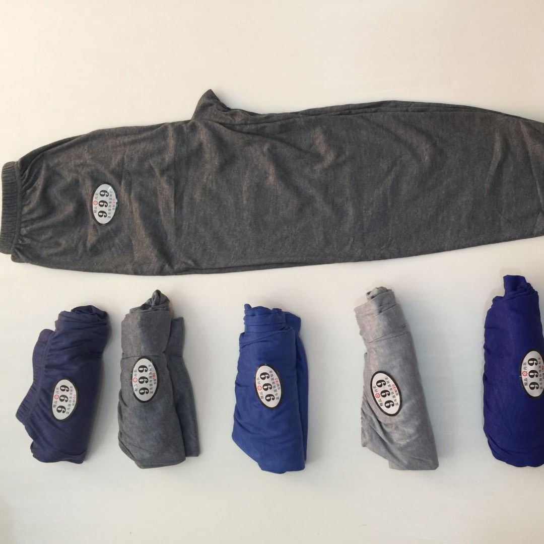 999春 秋冬新款男士保暖裤老人秋裤涤棉中老年男打底裤印花