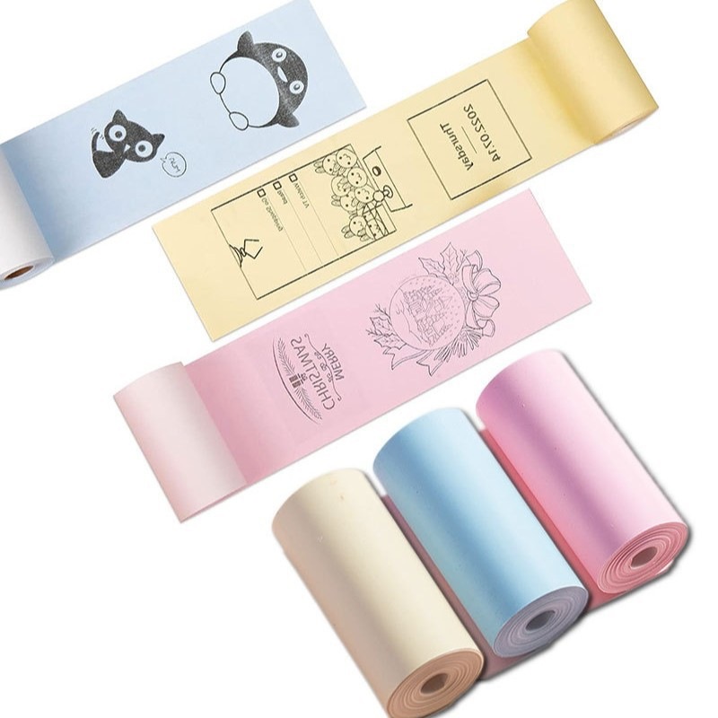 Mini papel de impresora, papel de impresora de error pequeño, etiqueta adhesiva de 10 años, pegatinas transparentes