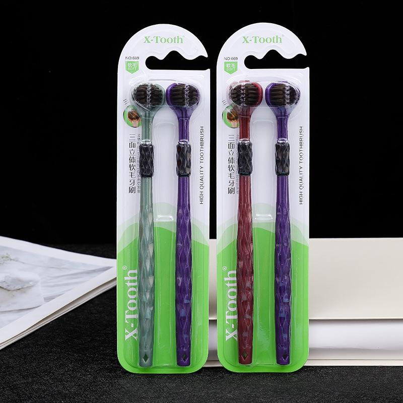 입체 포장 칫솔 [골판지 포장] 2개입