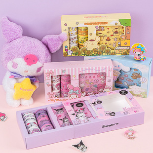 Guangbo Sanrio Tape Sticker Hand Account Gift Box 10x 10 Kulomi DIY Decorative Material and Paper Tape Sticker