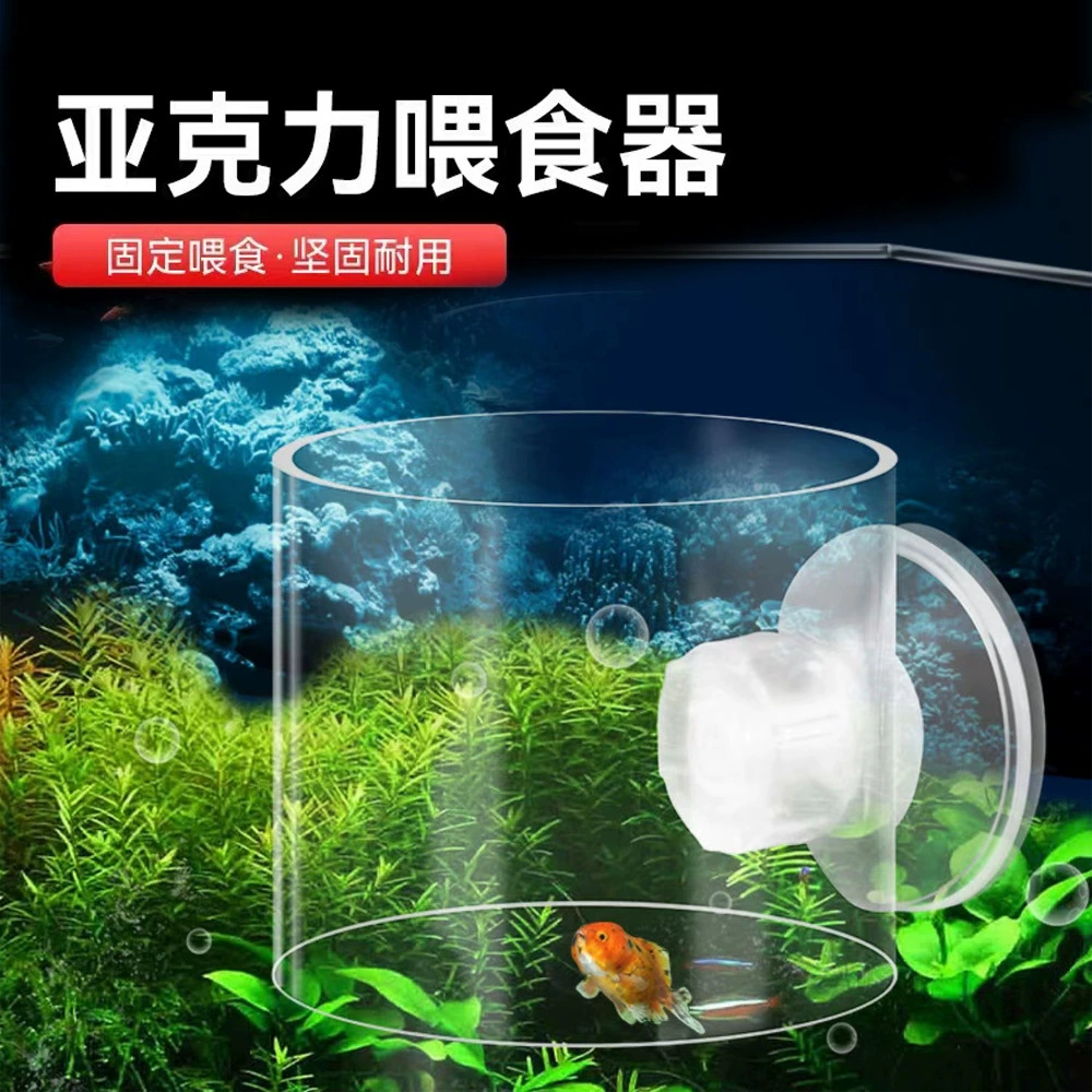 Кормушка для аквариума Красная чашка для насекомых Маленькое аквариумное кольцо для кормления рыб Плавающая фиксированная кормушка для рыб Кольцо для кормления Трубка для кормления