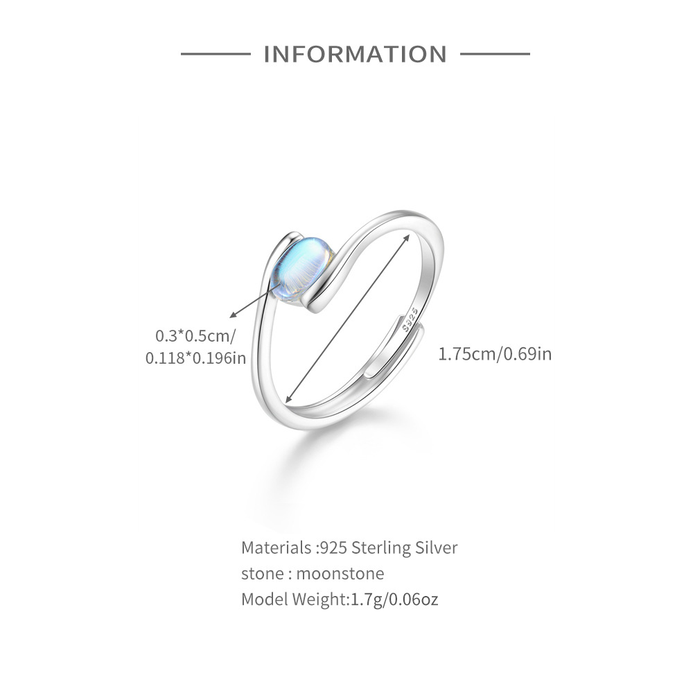 3g Weight Open Rings Classification 1 Piece Quantity Casual Occasion 925 Sterling Silver Material Geometric Pattern Women's Gender Plating Design Sweet Style 925 Sterling Silver Geometric Open Rings 6
