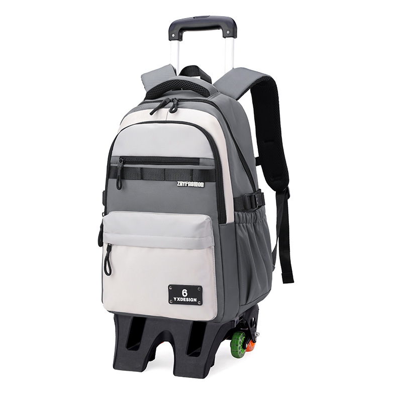 Mochila escolar natural de barra de arrastre de pescado de gran capacidad para estudiantes de secundaria