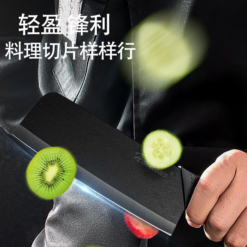 Cuchillo de cerámica de hoja negra pequeño cuchillo de cocina doméstico de corte y corte de dos propósitos cuchillo de cocina infantil con cuchillo de cocina de cerámica a prueba de polvo
