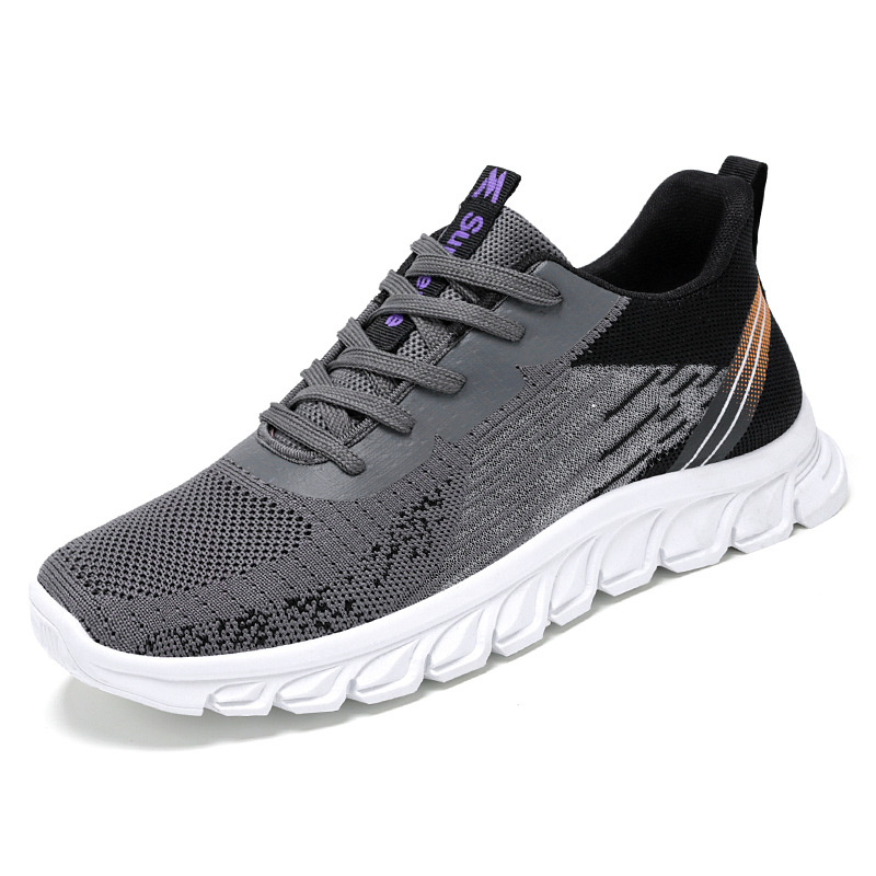 Zapatos deportivos personalizados para hombre, de tejido Flyknit, con cordones, para correr, de caña baja, cómodos y casuales.