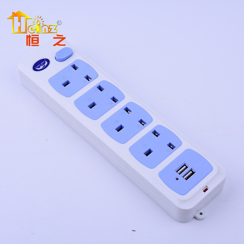 Exportación de comercio exterior Arabia Saudita 214 cableado inalámbrico británico enchufe de carga USB al por mayor